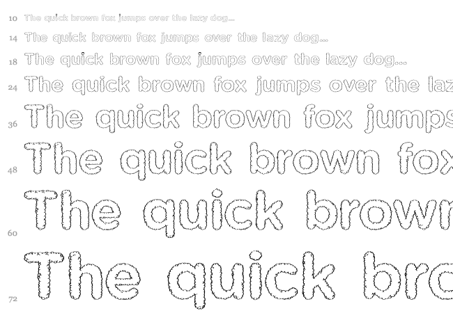 Kent SF font waterfall